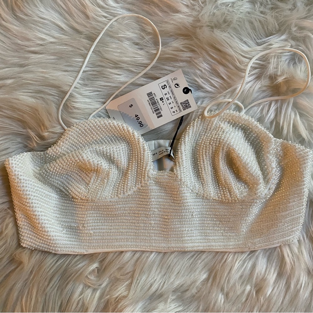 Zara Beaded Top NWT Never Worn